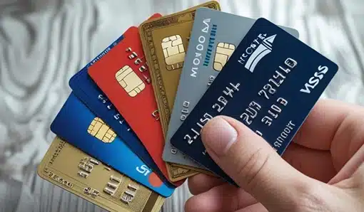 hand fanning out credit cards with the best bonuses offers