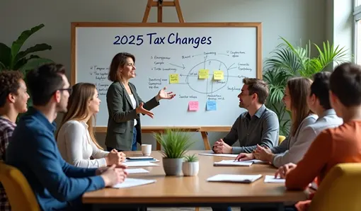 People learning about 2025 tax changes in a workshop